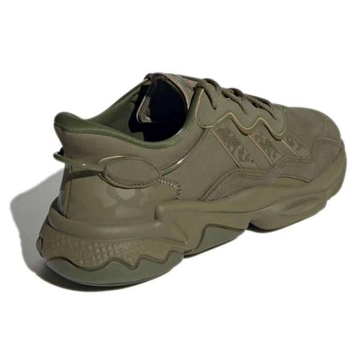 Adidas Originals Ozweego Ткань Синтетическая кожа Круглый носок На шнуровке Нескользящие Прочные Низкие Повседневные кроссовки для образа жизни Унисекс GY9020