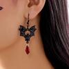 Классические готические серьги-летучие мыши-вампиры для женщин и мужчин, винтажные черные серьги-подвески в виде летучих мышей с кристаллами в виде капель воды, ювелирные аксессуары