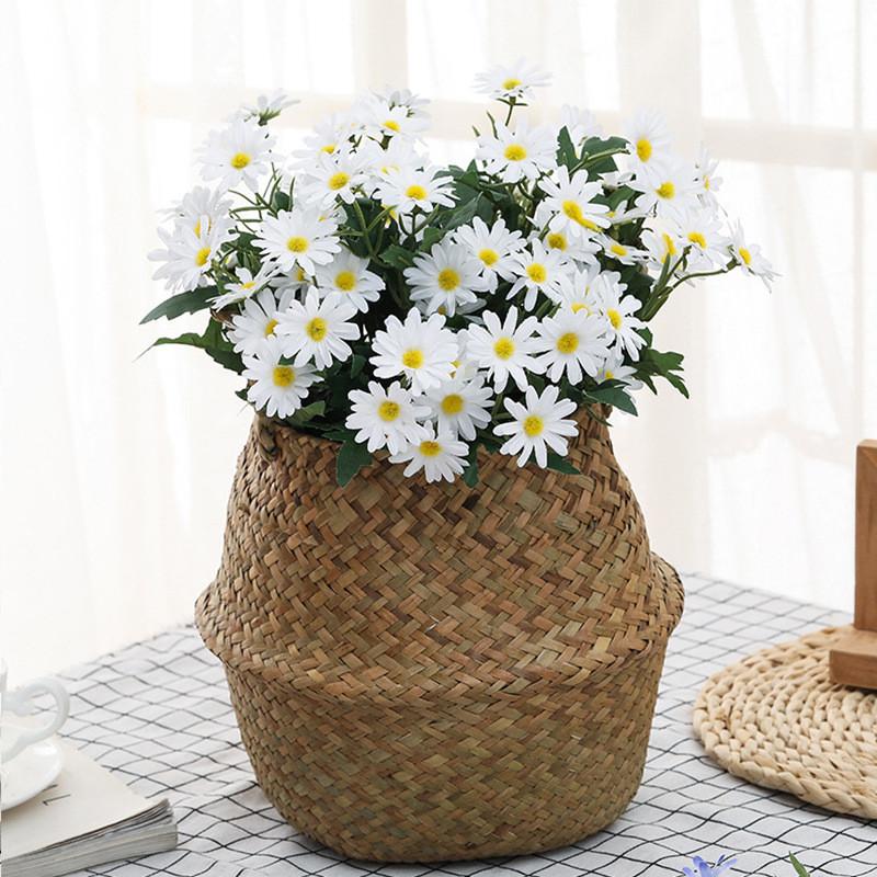Small Fresh Daisy Artificial Flower Spray With Silk Craft For Living Room Decoration And Photo Studio Use