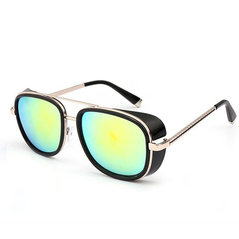 Men's Metal Square Sunglasses Vintage Luxury Men UV Protection Sun Glasses Outdoor Driving Windproof Eyewear UV400 Sun Glasses