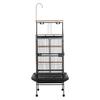 Bird Cage, 830 x 790 x 2100 mm, Open Flat Top, Wrought Iron Bird Flight Cage with Perches, Slide-Out Tray, Plastic Feeders, for Cockatiel, Monk