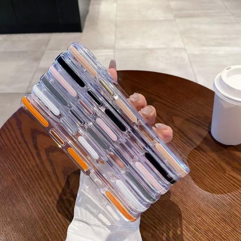 Transparent Magnetic Phone Case IPhone 17 Pro Max With Dual-Tone Ice Crystal Design Shockproof Full Coverage