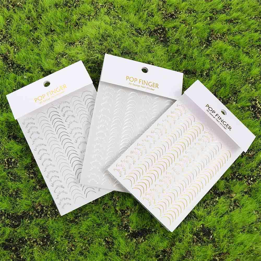 Золотая лента для полосок, украшения для ногтей, маникюрные полоски, линии, наклейки для ногтей, 3D-геометрия, наклейки для ногтей