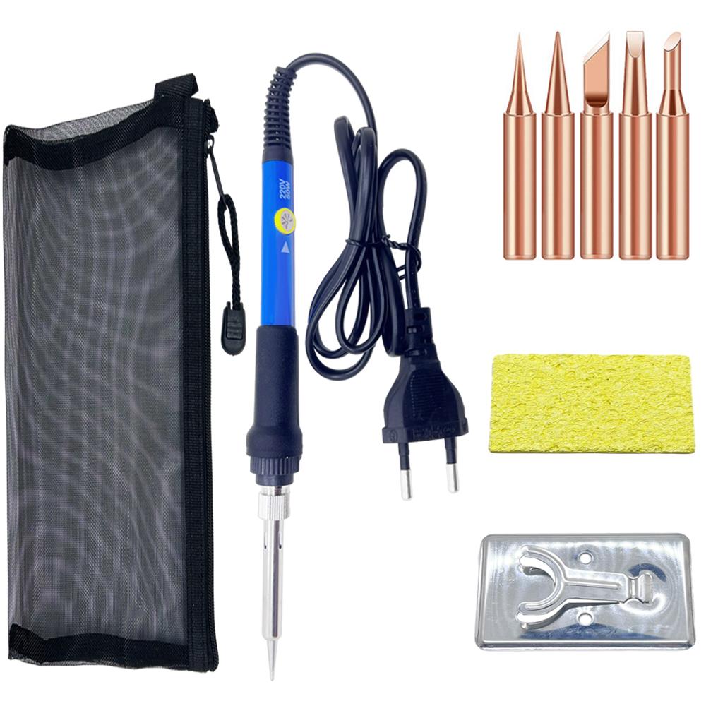 Adjustable Temperature Electric Soldering Iron Kit 220V 110V 60W 80W Welding Solder Rework Station Heat Pencil Tips Repair Tool