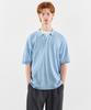 BLACK MOMENT Rayon Blended Knit Polo Shirt [Sky Blue]