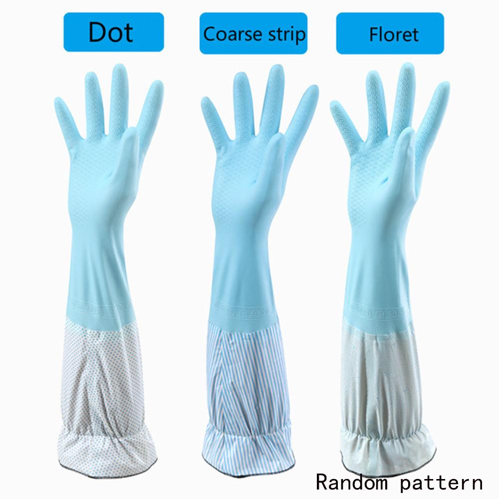 Accessories Waterproof Wash Dishes Cleaning Warm Household Gloves Rubber Gloves Long Sleeve Kitchen