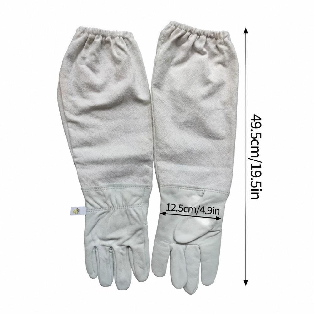Long Sleeve Protective Sleeves Ventilated Anti Bee Gloves Bee Gloves for Beekeeping Apiculture