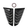 Fit For Ford Mustang 2015-2020 Car Rear Louver Window Side Shutter Cover  Trim Sticker Vent Scoop ABS Carbon Fiber Black