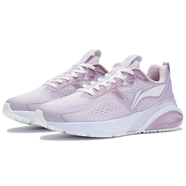 Li-Ning Lightweight Shock Absorption Low-Top Running Shoes Women Sneakers Pink Purple ARHR062-5
