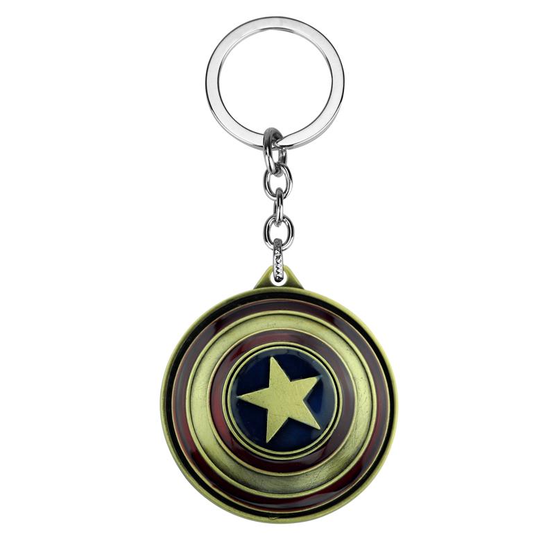 Superhero Metal Keychain Bag Avengers Pendant Thor Hammer Deadpool Spiderman Iron Man Captain America Keyrings for Carry Mini Lightweight Portable