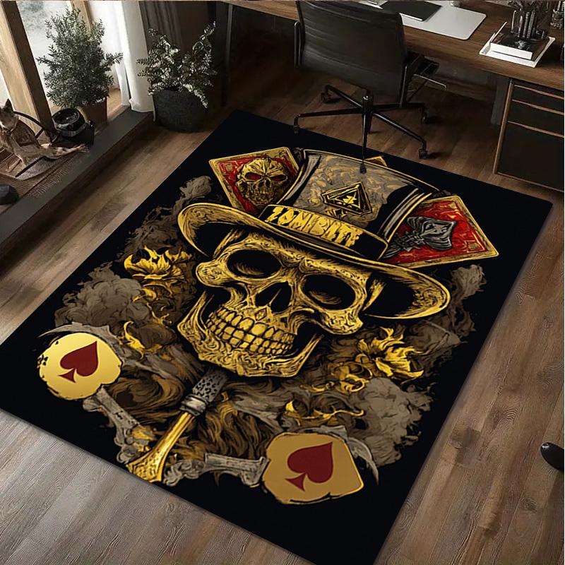 1Pc Skull Rug - Home carpet Office Decorative Carpet For Living Room Bedroom Door Mat Floor Rug Computer Chair Area Rug