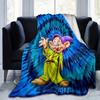 1pc, Disney Snow White Dopey Character Tie Dye Home Decor Throw Blanket Perfect for Couch, Bed, Travel