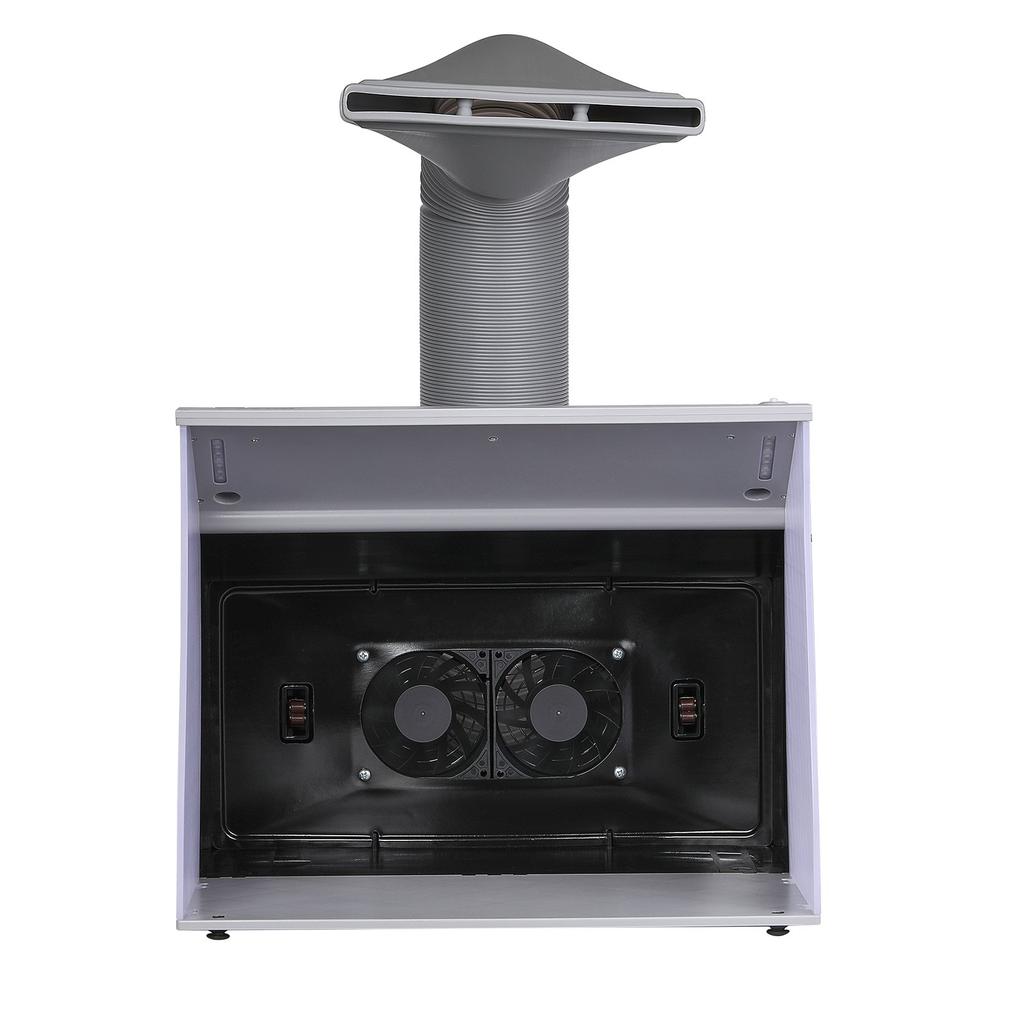VEVOR Airbrush Spray Booth, Portable Hobby Airbrush Paint Spray Booth Kit with 4 LED Light, Powerful Dual Exhaust Fans
