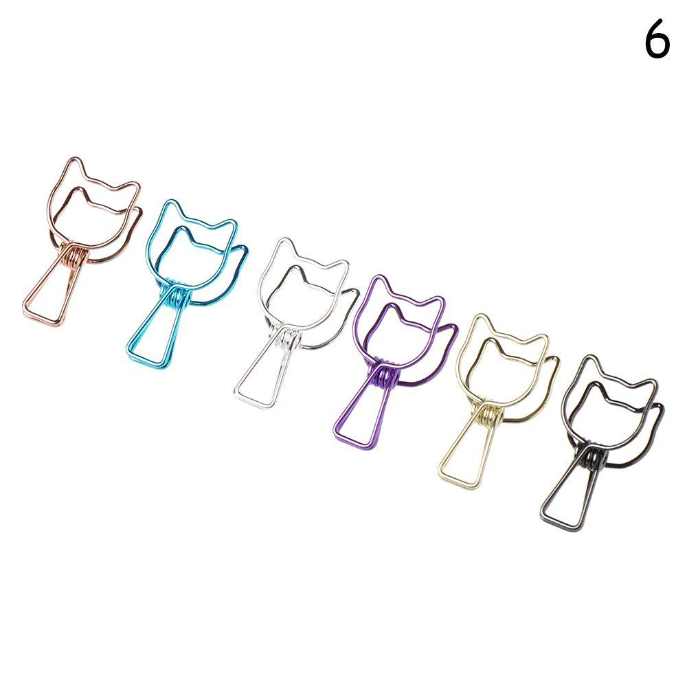 DIY School Stationery Solid Color Metal Fish Clip Office Supply Binder Clip Hollowed Out Design