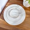 Luxury Gold Rim Bone China Tableware Set - Elegant Ceramic Plates, Bowls, and Dishes for Hotels or Home Use