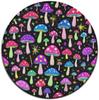 Dreamy Forest Fantasy Circular Rug Colorful Butterfly Mushroom Fern Print Carpet Daily Home Non-Slip Mat for Living Room Bedroom