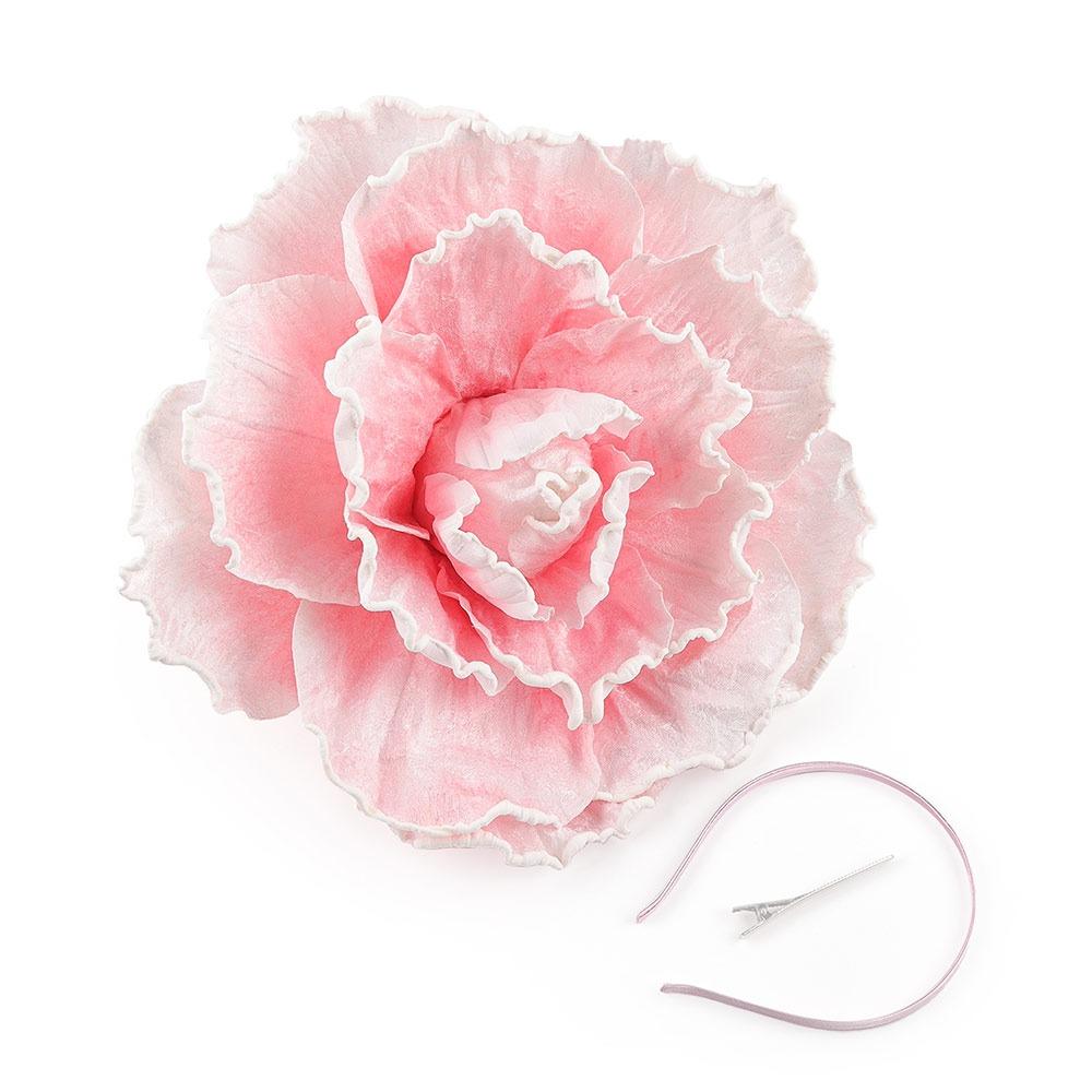 Большой цветок фасинатор Преувеличенная повязка на голову и заколка Элегантный аксессуар для волос для женщин