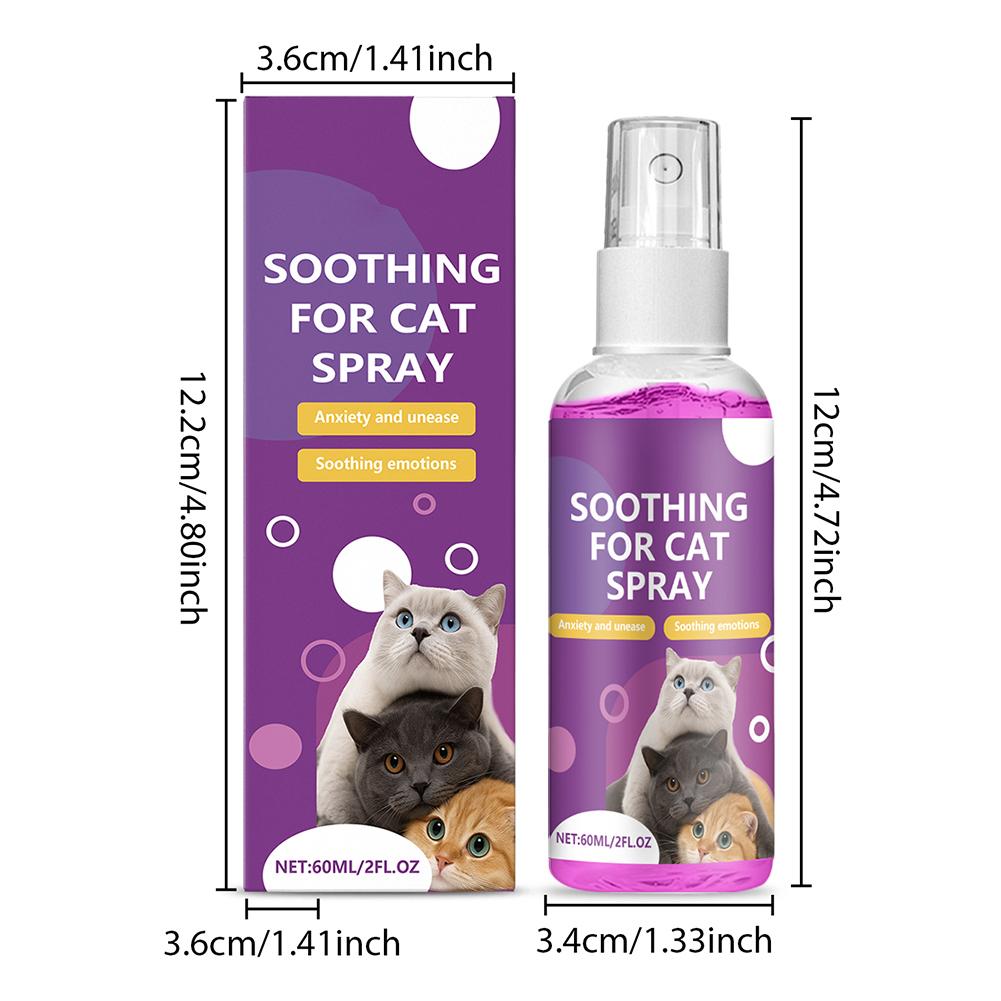 High-end Cat Stress Relief Spray Calming Solution Scratch Prevention Natural Plant-Based Acts Quickly Cat Calming Spray