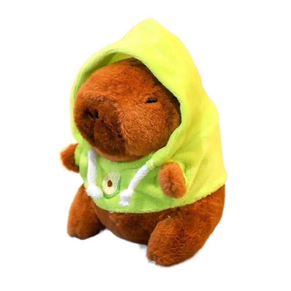 Cute Capybara Plush Toy Hoodie with Wings Simulation Doll Small Size Stuffed Animals Anime Fluffty Toy Birthday Party Keychain
