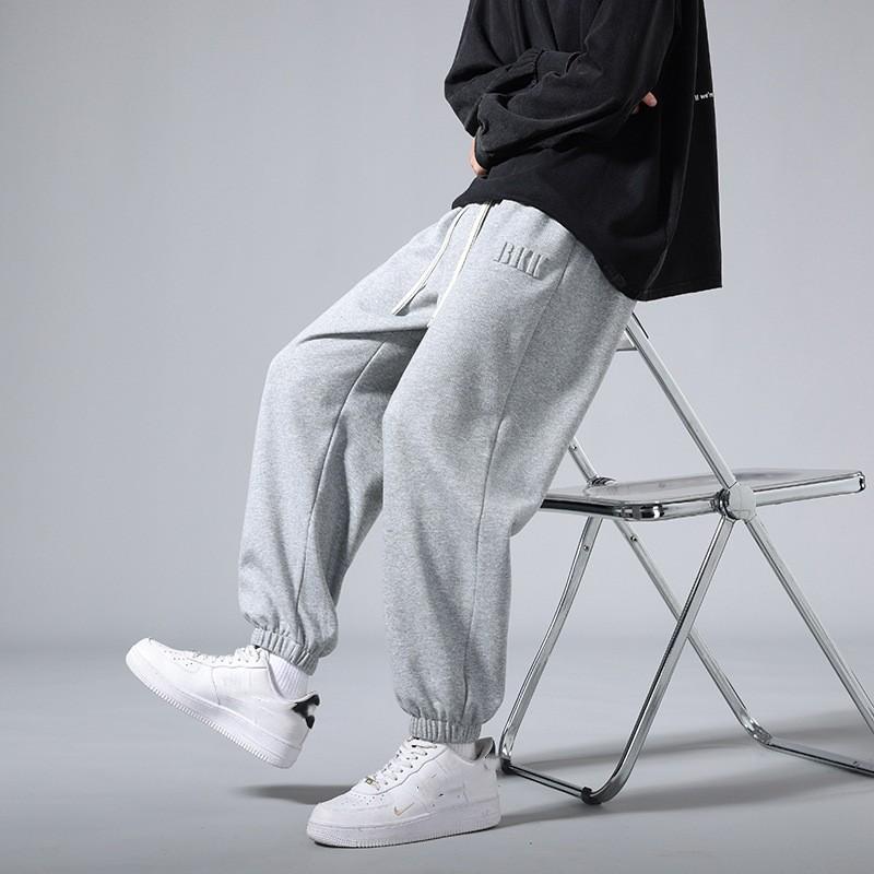 Men's Spring and Autumn American High Street Sports Large Size Tie Foot Casual Sweatpants Fashion Brand