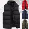 Men's Fashion Down Vest Jackets Casual Printed Vest Sleeveless Outdoor Warm Waistcoat Down Jacket for Men