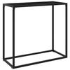 VidaXL Console Table Black 80x35x75 Cm Tempered Glass 322808