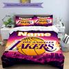 3pcs Duvet Cover Set (1*Duvet Cover + 2*Pillowcase, Without Core), Custom Name basketball team Pattern Bedding Set, Home Bedroom Decor Gift