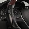 Чехол на руль автомобиля VW Golf 7 DERMAY, нескользящая мягкая кожа из микроволокна + аксессуары для интерьера из углеродного волокна