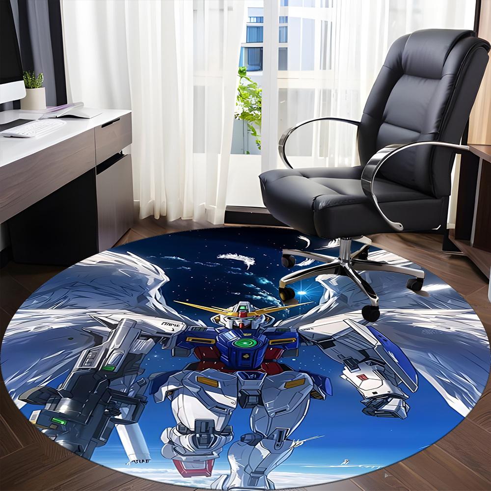 1PC Gundam Office Round Rug, Non-slip, Soft and Durable Office Rug for Interior Decoration, Perfect for Office yy250915105