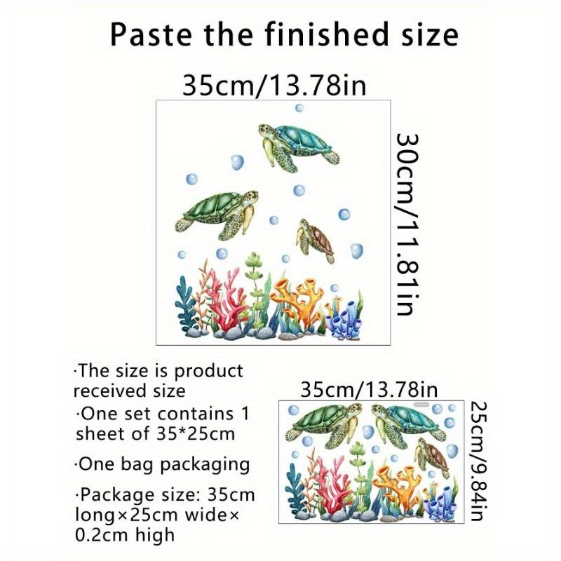 1 шт. Наклейка на крышку унитаза с узором черепахи, Наклейки, Наклейка на стену, Виниловая наклейка для украшения дома, Праздничные декоративные наклейки