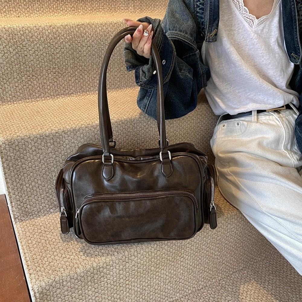 Tote Storage PU Handbag Shoulder Pouch Messenger Bag Fashion PU Leather Shoulder Bag  Women