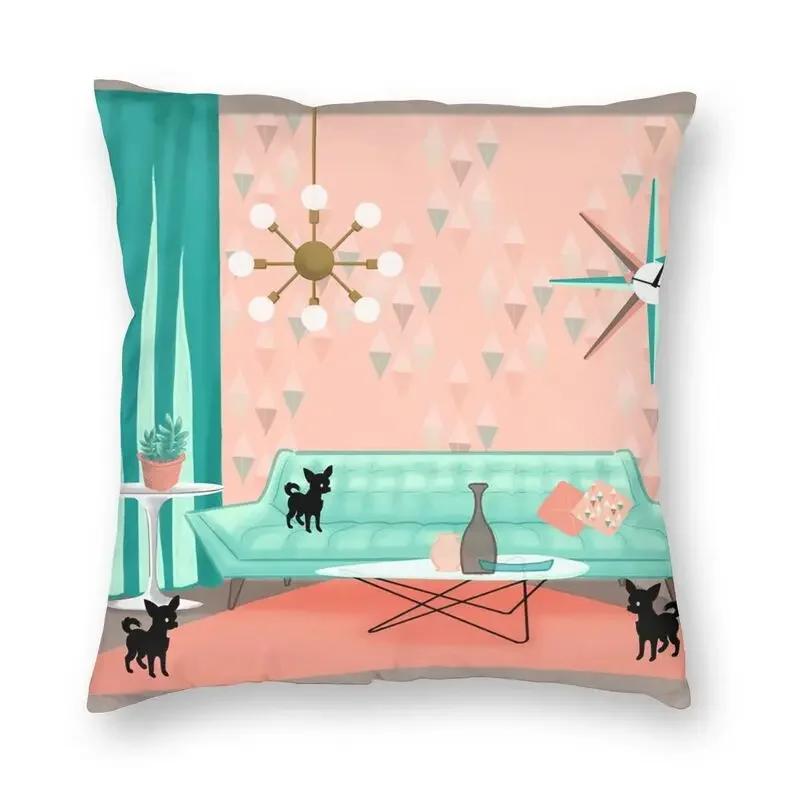 Персонализированная наволочка на квадратную подушку «Чихуахуа» Домашняя декоративная подушка с питомцем Собака Подушки Декоративная подушка для автомобиля Двусторонняя печать
