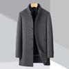 Double-sided Cashmere Coat for Men, New Stand-up Collar, Mink Fur Collar, Thickened Woolen Coat, Middle-aged Down Liner Top