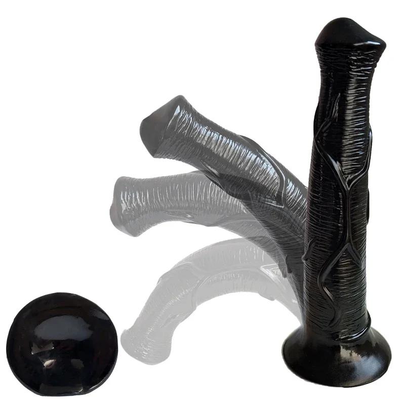 Horse Dildo Prostate Massager Bendable Anal Plug Sex Toy for Women Men Gay Adult Big Dick Cheap Butt Plugs 18