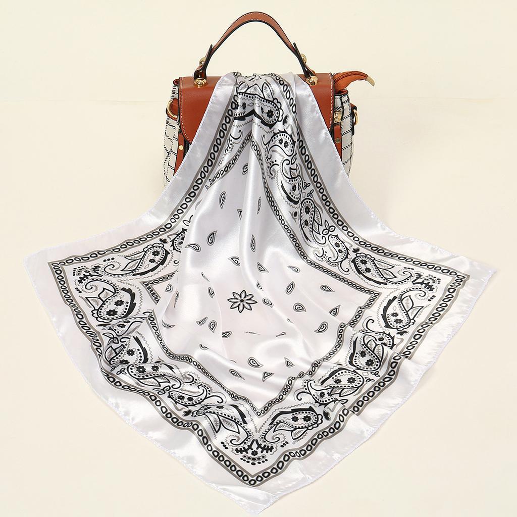 Newest Cashew Printed Hijab Bandana Fashion Cotton Square Scarf Headband Fancy Kerchief Muslim Headscarf