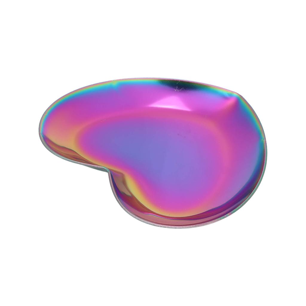 Nail Art Display Board Stainless Steel Heart Shape Cosmetic Makeup Manicure Tips Color Mixing