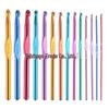 Набор цветных анодированных алюминиевых крючков для вязания одинарных - Инструменты для DIY вязания и спицы для свитеров