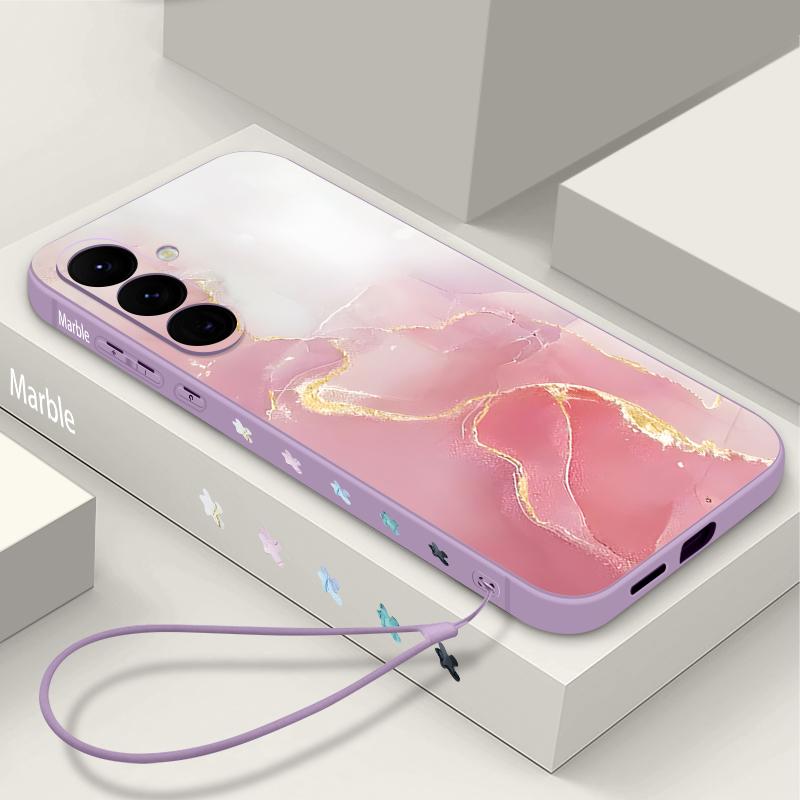 Акварельный мраморный чехол для Samsung Galaxy S26 S25 Ultra S24 S23 S22 Plus S21 FE A15 A16 A17 A35 A36 A54 A55 A56 5G Мягкая крышка