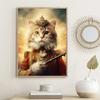 Steampunk Interesting Animal Cat Parrot Canvas Printing Poster Wall  Art Decor Painting Home Room Decoration No Frame