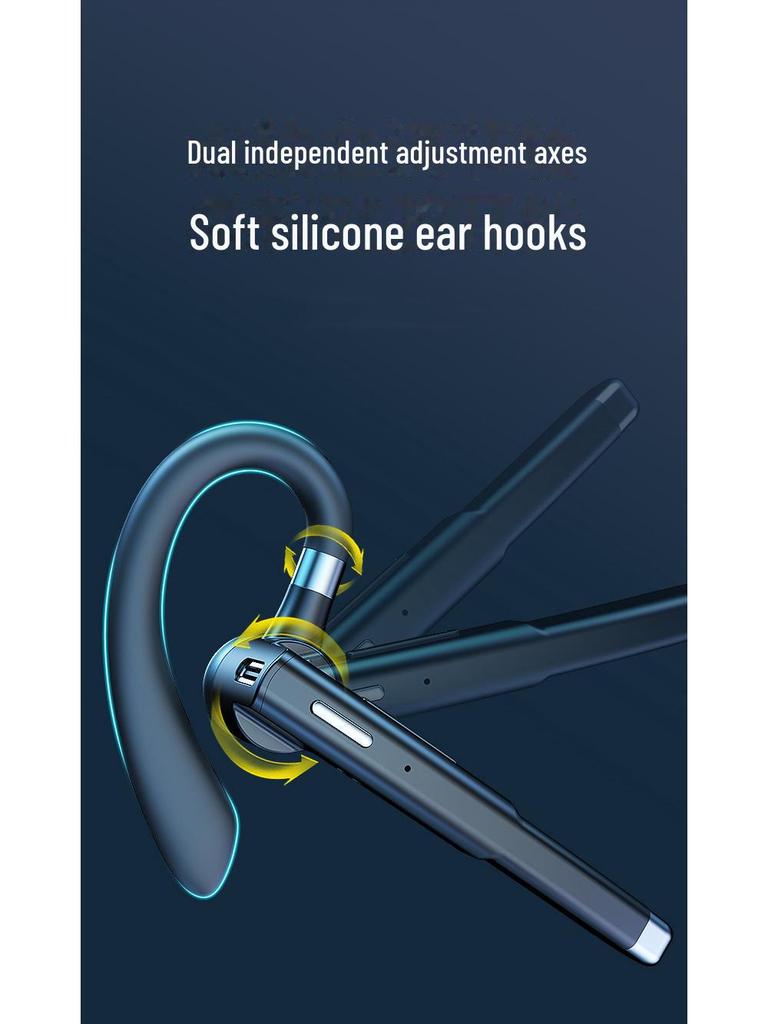Bluetooth-гарнитура YYK-520 Gen 2: Беспроводная, с длительным сроком службы батареи, шумоподавлением, бизнес-модель с креплением на ухо