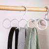 1pc/3pcs/5pcs Five-Ring Storage Hanger, Multifunctional Clothes Scarves , Save Space Closet Organizer For Home And Dorm