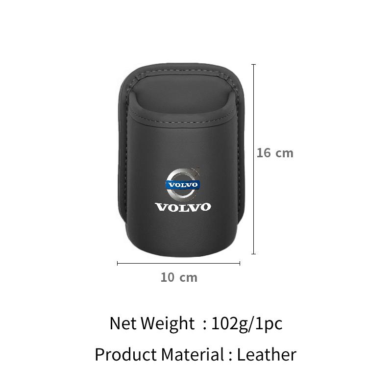 Leather Car Door Cup Holder Organizer Storage Bin Drink Rack Auto Cup Holder Car Interior Accessories For Volvo AWD C30 C70 S60 KH8