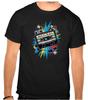 Назад в 80-е BACK IN 80's Ретро Лого Черная Футболка -1306-