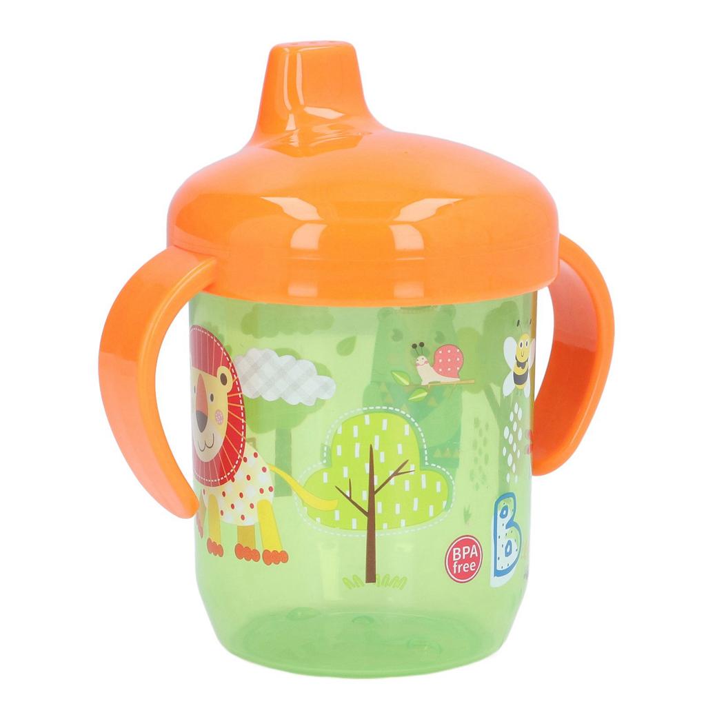 Поильник-непроливайка для младенцев, портативный, с рисунком животных из мультфильмов, детский, непроливающийся, подарок на день рождения, 260 мл