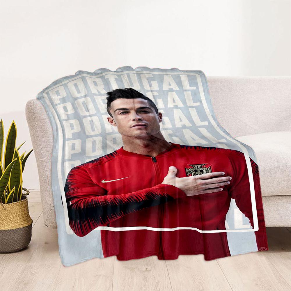 Cristiano Ronaldo Blanket Comfortable Perfect For Chair Bedding Office Four Seasons Universal Stylish Decor Unique Gift For Family And Friends Camping