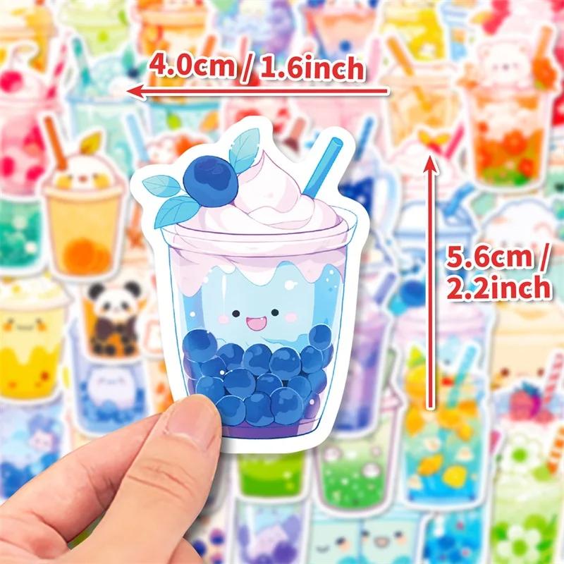 10/30/50PCS Panda Pearl Milk Tea PVC Sticker Aesthetic Decoration Scrapbooking Stationery School Supplies