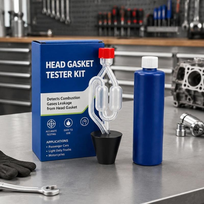 Течеискатель головки блока цилиндров для диагностики герметичности двигателя, ручной вариант с грушей поддерживает сфокусированную проверку камер сгорания перед разборкой