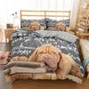 3D Dog King Queen Duvet Cover Funny Puppy Bedding Set For Kids Teens Adults Lovely Pet Animal Black 2/3pcs Polyester Quilt Cover