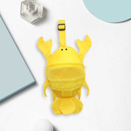 Детская пляжная сумка в форме омара с героями мультфильмов, дышащая сетчатая дизайнерская сумка для хранения игрушек, детский органайзер для песочных инструментов