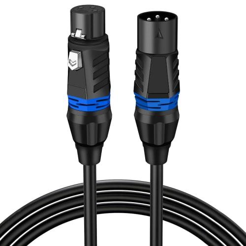 8m XLR Microphone Cable, Canon Cable, Microphone Extension, 3-Pin XLR Male to Female, XLR Balanced Connection, for Professional Recording, Compatible